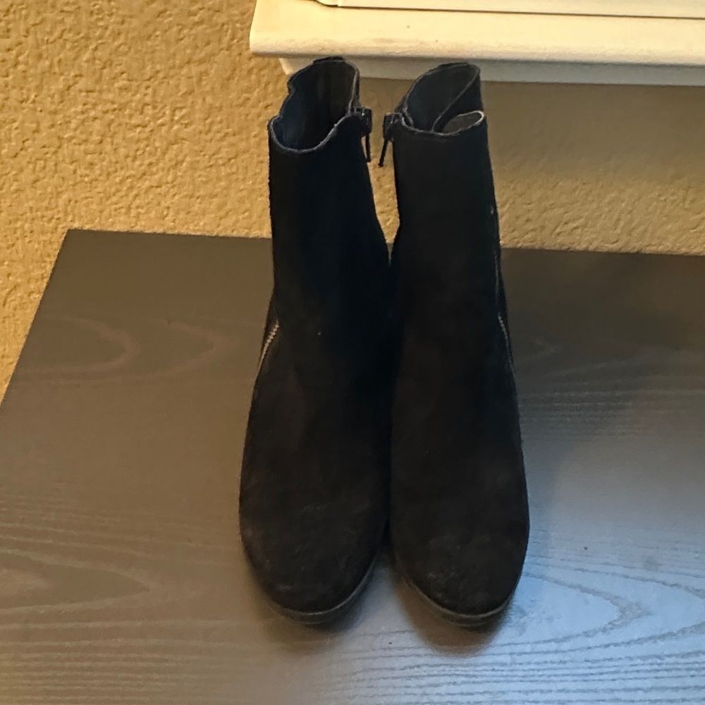 Crown Vintage Black Suede Ankle Booties